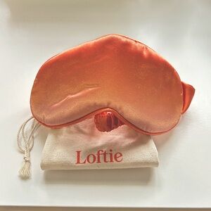 NWOT Loftie Silky Sleep Mask Light in Orange